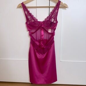 Victoria’s Secret pink heart lace lingerie dress